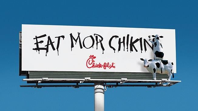 Chick fil A Marietta GA billboard